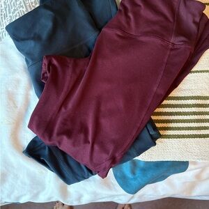 Athletic Works Maroon Leggings